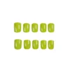 Solid color short avocado green grass green white press on nails finished fake nail manicure patch nail patch waterproof