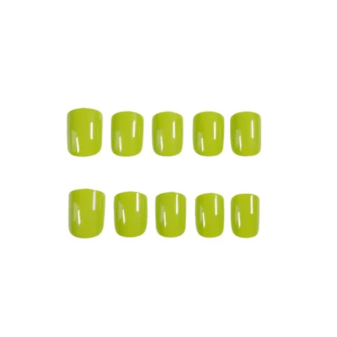 Solid color short avocado green grass green white press on nails finished fake nail manicure patch nail patch waterproof