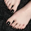 Pure black toe nail